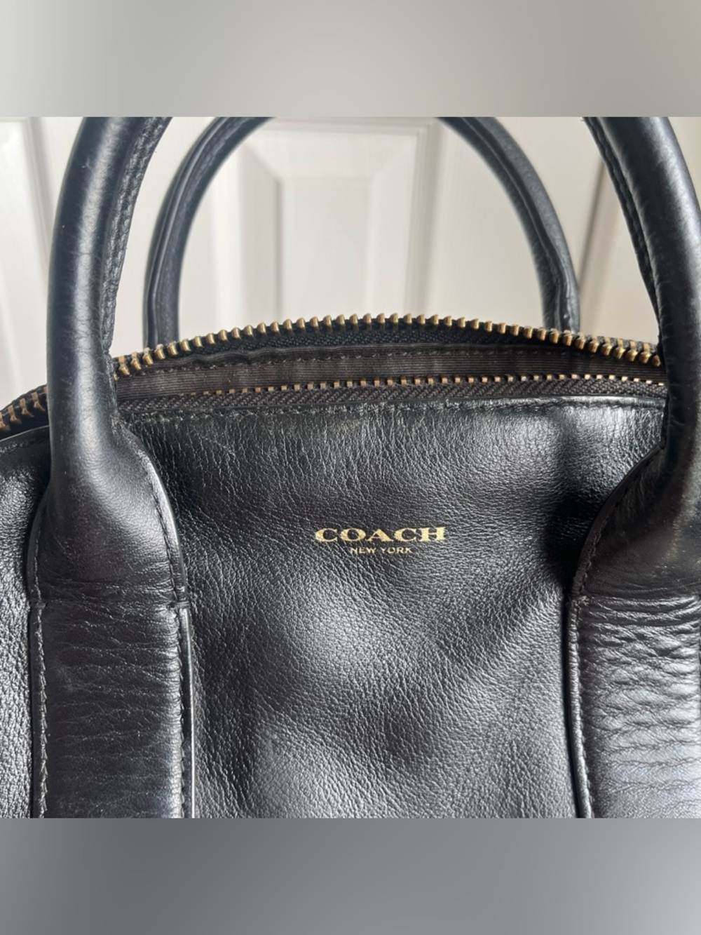 2014 Coach Black Mini Bleecker Preston Studded Leather - Picture 2 of 9
